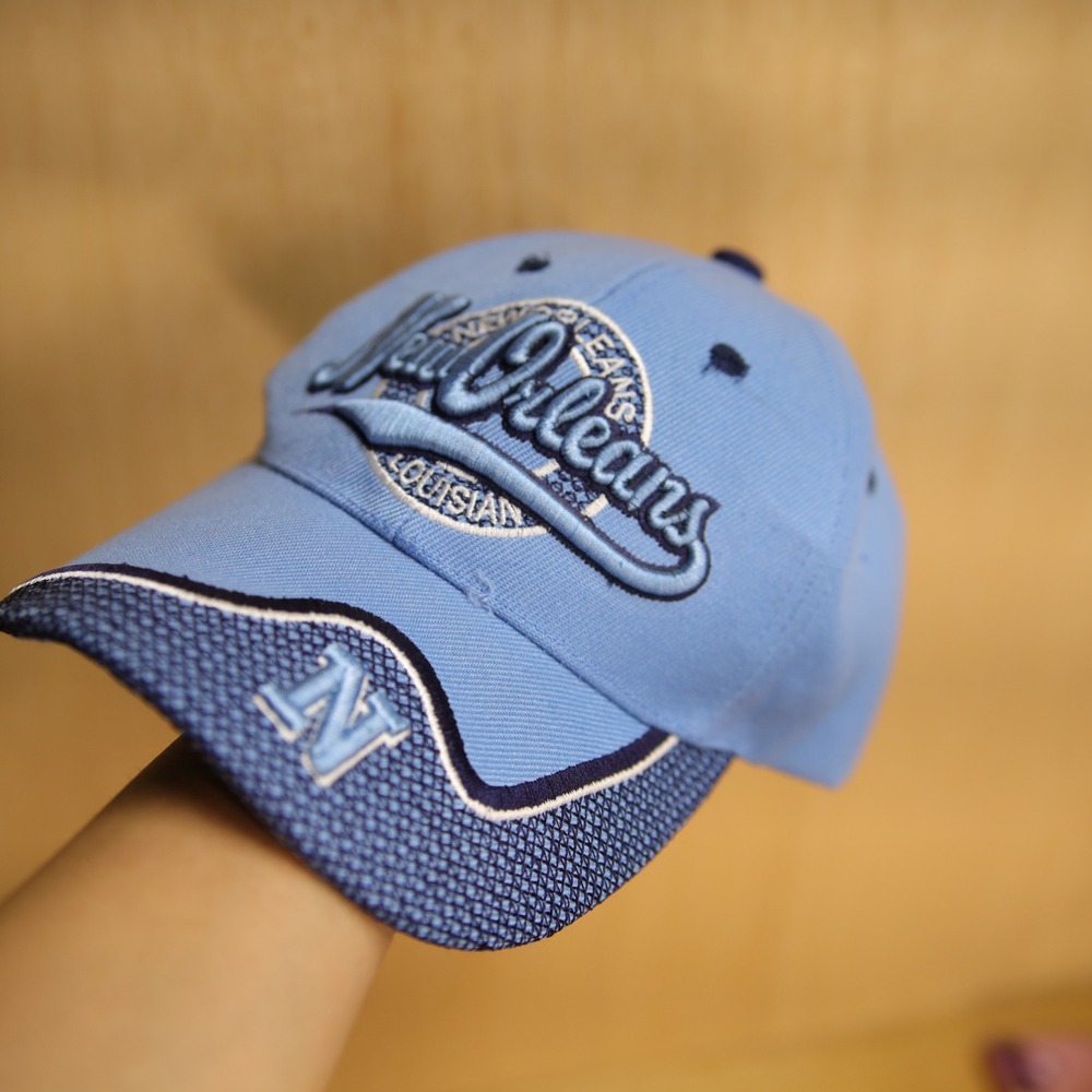 Vtg New Orleans Louisiana Hat Light Blue Embroidered Adjustable Cap - Picture 4 of 6